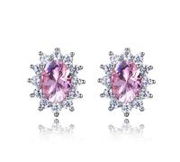 LMRJHAZ Orecchini da donna con stallone con AAAAA Royal blu verde chiaro spinello zircone ovale 925 orecchini a fiocchi di neve in argento sterling