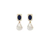 LMRJHAZ Orecchini incorporati Lapis Lazuli Orecchini Quadrati abbelliti Piccoli Orecchini Che penzolano di Strass per Donne Orecchini di Fascia Alta