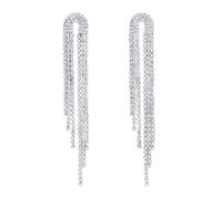 LMRJHAZ Orecchini Lunghi cristallini da Donna, Gioielli con Diamanti Imitazione, Ornamenti per Matrimoni, spose