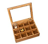 LMRJHAZ Organizzatori del Trucco 12 Slot Gioielli Trasparenti Scatola di stoccaggio Anello Regalo per Gioielli Anelli di Gioielli Display sterco di stocca