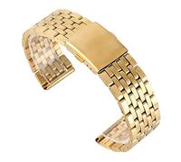 LMRJHAZ Orologi cinghie, cinturino da 18 mm/20 mm/22 mm in acciaio inossidabile fascia dorata Citurini di Acciaio per orologi Orologi con 2 barrette di molla, sostituzione della fascia d'oro