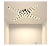LMRJHAZ Plafoniera moderna e minimalista per soggiorno camera da letto lunga linea luminosa lampadario conduttivo corridoio camera da letto decorazione di illuminazione interna (3 colori, nero l 120