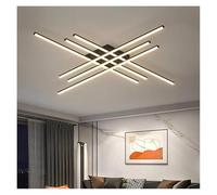 LMRJHAZ Plafoniera moderna e minimalista per soggiorno camera da letto lunga linea luminosa lampadario conduttivo corridoio camera da letto decorazione di illuminazione interna (3 colori, nero l 120