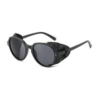 LMRJHAZ Punk Round Frame da Uomo e Donna Occhiali da Sole retrò Dono da Sole di Tendenza da Sole
