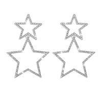 LMRJHAZ Rhinestone Big Star Che Pena Gli Orecchini per Donne Ragazze ipoallergenico Cristallo Lungo Star Star Fascino Drop cimante Stallone di Moda Leggero Festival Festival Natalizio Feste di