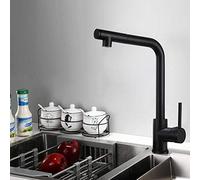 LMRJHAZ Rubinetti da cucina con spruzzatore a tiro verso il basso, manico singolo rotativo caldo e freddo telescopico, estraibile, 2, lavello da cucina, la bellezza del rame placcata al cromo