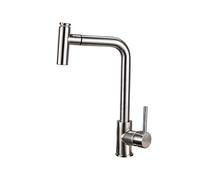 LMRJHAZ Rubinetti da cucina con spruzzatore a tiro verso il basso, manico singolo rotativo caldo e freddo telescopico, estraibile, 2, lavello da cucina, la bellezza del rame placcata al cromo