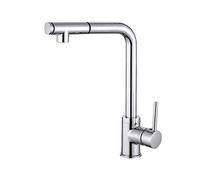 LMRJHAZ Rubinetti da cucina con spruzzatore a tiro verso il basso, manico singolo rotativo caldo e freddo telescopico, estraibile, 2, lavello da cucina, la bellezza del rame placcata al cromo