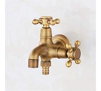LMRJHAZ Rubinetto bidet in ottone antico singolo manico a parete da bagno a muro di lavaggio per la lavatrice set di rubinetti musulmani shattaf retrò in stile retrò, ottone antico B (ottone antico