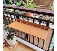 LMRJHAZ Tavolo da balcone montato a parete esterno con tavolo laterale portatile controsoffitto pieghevole per il cortile del portico giardino tavolo a sospeso in legno