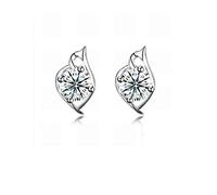 LMRJHAZ un Paio di Orecchini a Bottone da Donna di Tendenza alla Moda, Gioielli di Moda creativi/Acciaio Inossidabile/ipoallergenico/Glitter Argento/Diamante/Piccola discrezione Moda Selvaggia/Come
