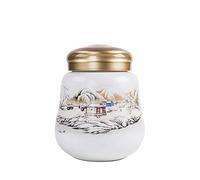 LMRJHAZ Urna funebre per Ceneri per Adulti e Animali Domestici ， URN MEDICINI E MEMORIALI Grandi ， Ceramica Fatta a Mano ， Urna di sepoltura/#12