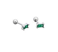 LMRJHAZM 18 g di piccoli orecchini per borchie rettangolo per donne 925 sterling ipoallergenico Ipoallergenico Minimalista simpatico Studini cartilagine Tragus 3 mm Ballo Vita Back Gioielli di pietra