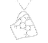 LMRJHAZM Accessori Collana di serotonina in Argento Sterling 925 per Donne e Uomini, collane con molecole di dopamina Collana con Formula Chimica, biochimica Ciondolo biochimico serotonina dopamina
