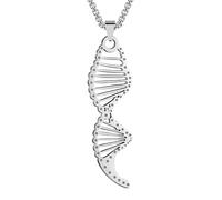 LMRJHAZM Accessori Collana di serotonina in Argento Sterling 925 per Donne e Uomini, collane con molecole di dopamina Collana con Formula Chimica, biochimica Ciondolo biochimico serotonina dopamina