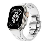 LMRJHAZM Banda a fluorobber per cinghia sportiva Ultra 2 49/45/44/42mms10 46mm 42mm 42mm Luxury Fkm Strap morbido Iwatch Ultra S10 9 8 7 SE 6 5 Canda di guardia