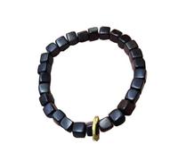 LMRJHAZM Bracciale Panzhu, Rosario Buddista, Perle di Rosario, Perle di Preghiera di Sandalo Naturale a Forma Quadra