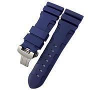LMRJHAZM Cinturino in gomma da 22 mm, 24 mm, 26 mm, cinturino in silicone adatto per Panerai sommergibile Luminor PAM verde blu bracciale impermeabile (colore: perno arancione, dimensioni: 26 mm