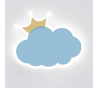 LMRJHAZM Lampada a LED con Cartone Animato a Corona di Corona a Forma di Nuvola, Appliques per Arredamento per Interni per Il Letto del Letto, Moderna Lampada da Parete in Metallo da 16 w per Bambini