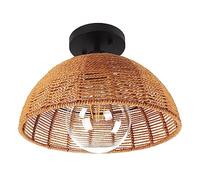 LMRJHAZM Lampada a soffitto Semi-resa-recesso in Campagna Americana, Camera da Letto a 1 Testa Pastorale Vicino alle lampade del soffitto, Sfumature del lampadario Intrecciata a Mano a Mano, per