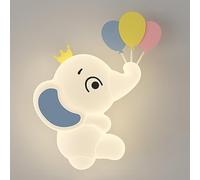 LMRJHAZM Lampada Elefante Elefante Acrilico Camera da Letto Luce, Simpatico Animale da Pesca da 15 W Lighting LED da Bambino per Bambini Bambini per Ragazzi Lampade a Parete per Ragazzi