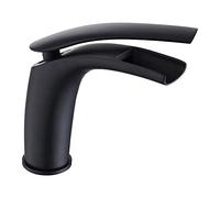 LMRJHAZM Lavello zedaro Tap Cucina Bagno, Tocca di Cascata del Mixer a Bacino, Moderno lavandino per Bagno a Leva Singola tappeti a Cascata Calda/Fredda con Corpo di Rubinetto in Ottone, Finitura
