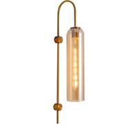 LMRJHAZM Light Nordic Classic Nordic Classico E26 Lampada murale Light Medievale Grigio fumoso Vetro Lungo Lampada a Parete a Parete glassata Bianca Latte, Moderna Lampada da Parete Industriale,