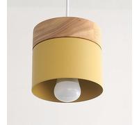 LMRJHAZM Mini luci a Ciondolo in Legno Moderno Moderno Bianco a Sospensione del soffitto Industriale Grigio Piccolo lampadario Cilindro in Metallo farmello Fattoria Lampada a Sospensione per la
