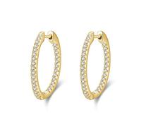 LMRJHAZM Orecchini scintillanti del colore arcobaleno Circle Orecchini a cerchio di zirconia per gioielli da sposa
