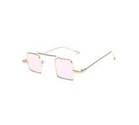 LMRJHAZM Piccoli occhiali da sole in metallo Steampunk uomo donna occhiali da sole Street Shades Uv400, 08, Taglia unica