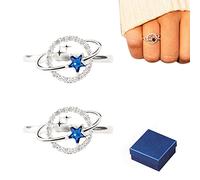 LMRJHAZM Prodotti da ragazza 2 pezzi a mia figlia, sei un anello speciale pianeta e stelle, Special Star Planet & Stars Ring for Dadie Stars Friendshi
