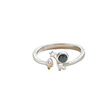 LMRJHAZM Prodotti da ragazza Silver Color Personality Drop Planet Astronaut Coppia di apertura Gift JZ0180-N38