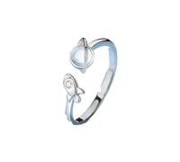 LMRJHAZM Prodotti da ragazza Silver Color Personality Planet Astronauti che vagano The Galaxy Opening Ring Love Gift JZ0183-N39