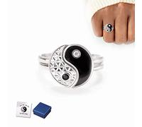 LMRJHAZM Prodotti da ragazza tu sei lo yin del mio set di anelli Yang, 2 pezzi migliori amici ye yin yang anello, yin yang set di anelli di coppia abbinati, yin yang tai chi ha set ad anello