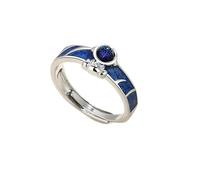 LMRJHAZM Product Products Luxury Planet Astronaut Spaceman Coppia Rings Star Glass Stone Personality Open Couple Birthday Gift-N44 Regali