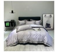 LMRJHAZM Set di Biancheria da Letto a Quattro Pezzi da 1000tc di Cotone Egiziano in Cotone Regina re 220x240 cm Coperture del piumone Blu Foglio/Lenzuola Aderente Letto a piazzaletta da Quattro