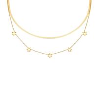 LMRJHAZM Star of David Necklace for Women Men, 925 Sterling Silver Star of David Pendant, Catena esagrama a Doppio Strato, Collana di Stelle ebraiche per Donne, Stella di David Cocklace per Donne