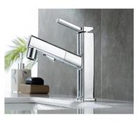 LMRJHAZM Tirare Fuori Rubinetto del lavandino da Bagno Nero Caldo Mixer Caldo rubinetti da Bagno Spray per Acqua a 2 Tipi, Rubinetto per lavello da Cucina