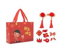 Lmrysalque 10 fermagli per capelli in stile cinese per neonate, per bambine, per il festival di primavera di Natale