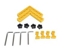 Lmrysalque 2 Set Posizionamento a 90° Quadrato LType Dispositivo per angolo di giunzione regolabile per la lavorazione del legno ad angolo retto (Gialla)