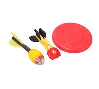 Lmrysalque 3 in 1 Set di giocattoli volanti per bambini Giocattoli da lancio a mano in schiuma Catapulta Espulsore per dito e disco Attività all'aperto per bambini Regalo di favore