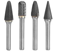 Lmrysalque 4 pezzi fresa in carburo 12 mm durevole robusto acciaio al tungsteno conveniente ampia applicazione forma trattata termicamente doppio taglio