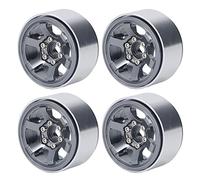 Lmrysalque 4 Pezzi Mozzi Ruota RC Set Mozzi per Cerchioni RC in Lega di Alluminio CNC per Battistrada per Pneumatici da 1,9 Pollici (Di Colore)