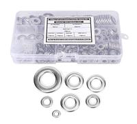 Lmrysalque 720 Pezzi Kit Rondelle Piatte Acciaio Inossidabile 304 Set Assortimento Guarnizioni Molla Argento M3-M12