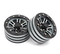 Lmrysalque Cerchi in Lega di Alluminio Beadlock 4 Pezzi 1,9 Pollici 55 * 26 * 40 mm di Ricambio per Axial SCX10 90026 90046 TRAX4 D90 Wraith 90048 1/10 Auto telecomandata (Abbronzatura)