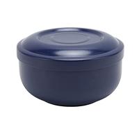 Lmrysalque Ciotola per Sapone Barba per Uomo Blu Scuro Bocca Larga Facile Insaponare Schiuma Barba di Grande Capacità Tazza con Crema Tazza con Coperchio