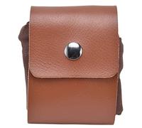 Lmrysalque Fruit Picking Bag Waist Hanging Canvas Material PU Style Folded Save Space Belt Foraging Bag (Marrone PU)