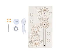 Lmrysalque Giocattolo per l'equilibrio della gravità Esperimento in legno Scimmia fai-da-te che cammina su una corda per l'educazione scientifica