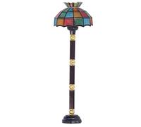 Lmrysalque Lampada da terra per casa delle bambole in miniatura LED colorato alimentato a batteria 1:12 Mobili per casa delle bambole realistici