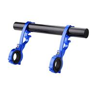 Lmrysalque Supporto per prolunga per prolunga per manubrio per bicicletta, per lampada/unità/fari/fotocamere GPS (Tubo in carbonio da 20 cm blu)